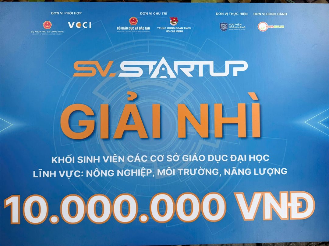 Sinh viên LHU đạt giải Nhì SV.STARTUP 2026 với dự án “Thực phẩm chay từ hạt điều”